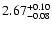 $\rm 2.67^{+0.10}_{-0.08}$