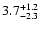 $\rm 3.7^{+1.2}_{-2.3}$