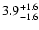$\rm 3.9^{+1.6}_{-1.6}$