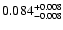 $\rm0.084^{+0.008}_{-0.008}$