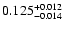 $\rm0.125^{+0.012}_{-0.014}$