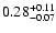 $\rm0.28^{+0.11}_{-0.07}$