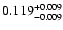 $\rm0.119^{+0.009}_{-0.009}$
