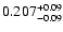 $\rm0.207^{+0.09}_{-0.09}$