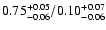 $\rm0.75^{+0.05}_{-0.06}/0.10^{+0.07}_{-0.06}$