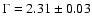 $\Gamma=2.31\pm0.03$