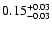 $\rm0.15^{+0.03}_{-0.03}$