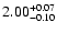 $\rm 2.00^{+0.07}_{-0.10}$