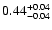$\rm0.44^{+0.04}_{-0.04}$