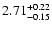 $\rm 2.71^{+0.22}_{-0.15}$