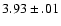$3.93\pm .01$