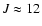 $J\approx 12$