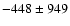$-448\pm949$