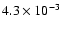 $4.3\times 10^{-3}$
