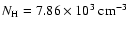 $N_{\rm H} = 7.86\times 10^3 ~\rm cm^{-3}$