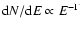 ${\rm d}N/{\rm d}E \propto E^{-\Gamma}$