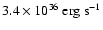$3.4\times
10^{36}~{\rm erg}~{\rm s}^{-1}$