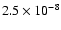 $2.5\times10^{-8}$