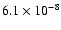 $6.1\times10^{-8}$
