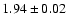 $1.94\pm0.02$