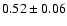 $0.52\pm0.06$