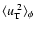 $\langle u_{\rm T}^{~2} \rangle _{\phi}$