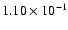 $1.10\times 10^{-1}$