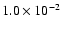 $1.0\times 10^{-2}$