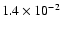$1.4\times 10^{-2}$