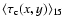 $\langle \tau_{\rm c}(x,y)\rangle _{15}$