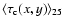 $\langle \tau_{\rm c}(x,y)\rangle _{25}$