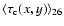 $\langle \tau_{\rm c}(x,y)\rangle _{26}$