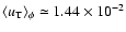 $\langle u_{\rm T} \rangle_{\phi} \simeq 1.44 \times 10^{-2}$