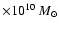 $\times 10^{10}~M_{\odot}$
