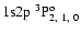 $1\rm s2p~^{3}P^{o}_{2,~1,~0}$