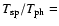 $T_{\rm sp}/T_{\rm ph} =$