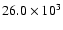 $26.0\times 10^3$