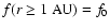 $f(r\ge1\;{\rm AU})=f_0$