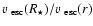 $\mbox{$\varv$ }_{\rm esc}(R_\star) /
\mbox{$\varv$ }_{\rm esc}(r)$