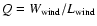 $Q=W_{\rm wind}/L_{\rm wind}$