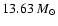 $13.63~M_\odot$