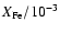 $X_{\rm Fe}/10^{-3}$