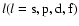 $l(l=\rm s,p,d,f)$