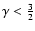 $\gamma<\frac{3}{2}$
