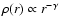 $\rho(r)\propto
r^{-\gamma}$