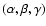 $(\alpha,\beta,\gamma)$