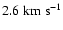 $2.6 \; {\rm km ~ s^{-1}}$