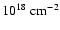 $10^{18} \; {\rm cm^{-2}}$