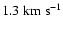 $1.3 \; {\rm km ~ s^{-1}}$