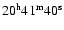 $20\rm ^h 41^m 40^s$